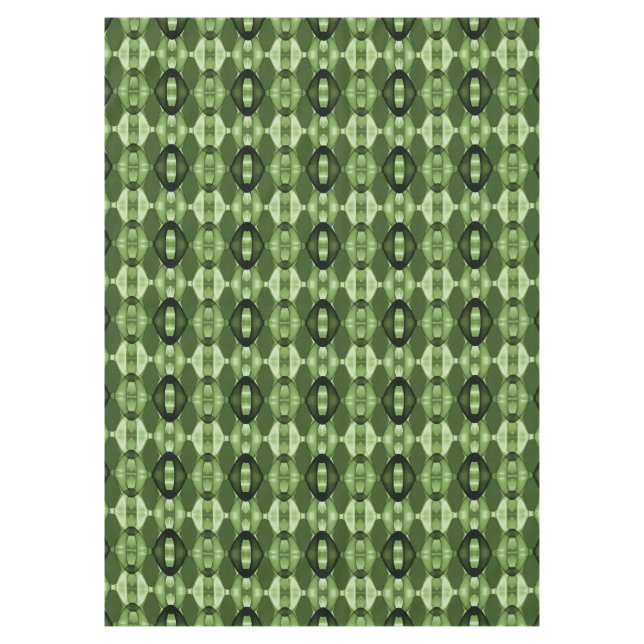 Modernes geometrisches grünes Muster Tischdecke (Vorderseite)
