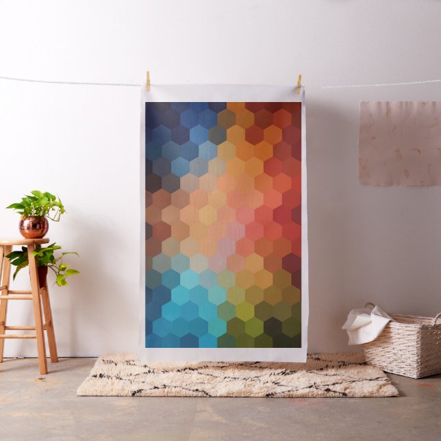 Modernes geometrisches Hexagon-Muster Stoff (Beispiel)