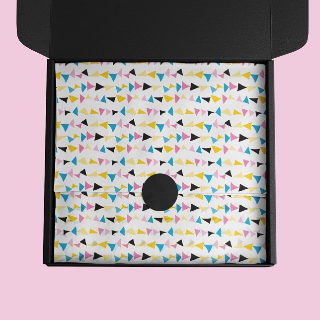 Modernes geometrisches Konfetti-Muster Seidenpapier (Colorful abstract modern geometric confetti tissue paper)