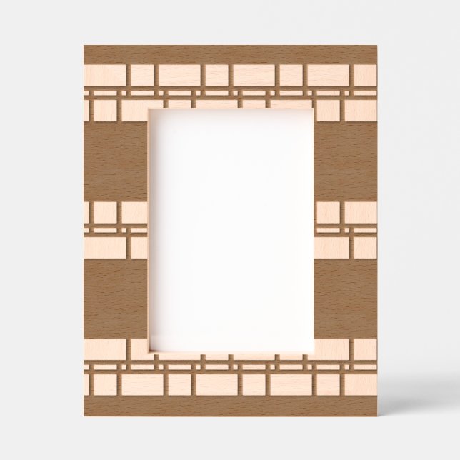 Modernes geometrisches Laserbild Geätzte Rahmen (Vorderseite)
