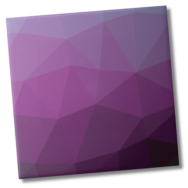Modernes geometrisches Lila Gradient Fliese (Stylish Modern Geometric Ombre Purple Gradient Ceramic Tile)