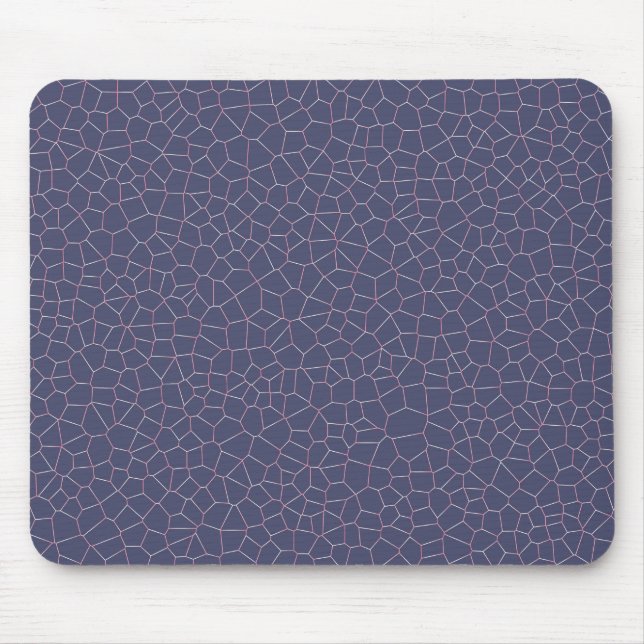 Modernes geometrisches Lila Marmormuster | Mousepad (Vorne)