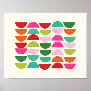 Modernes geometrisches Mauerwerk Poster