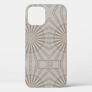 Modernes geometrisches Mit Monogramm Sleek Stilbra Case-Mate iPhone Hülle