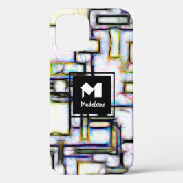 Modernes geometrisches Monogramm für Wasserfarben Case-Mate iPhone Hülle