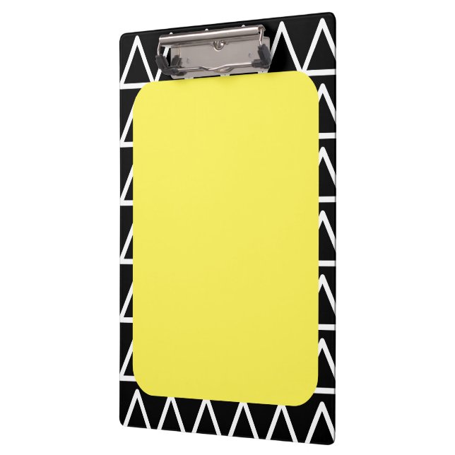 Modernes geometrisches Monogramm Klemmbrett (Links)