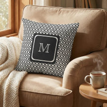Modernes geometrisches Monogramm Schwarz Weiß