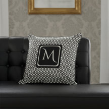 Modernes geometrisches Monogramm Schwarz Weiß