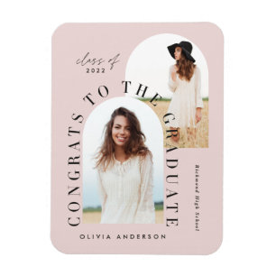 Modernes geometrisches MultiFoto-Abschluss-Magazin Magnet