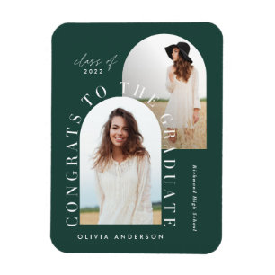 Modernes geometrisches MultiFoto-Abschluss-Magazin Magnet