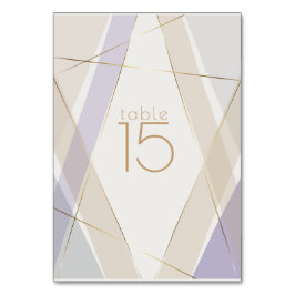 Modernes geometrisches Mushroom-Violet Tischnummer