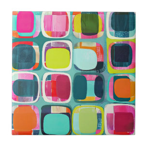 Modernes geometrisches Muster aus dem Mittelalter  Fliese