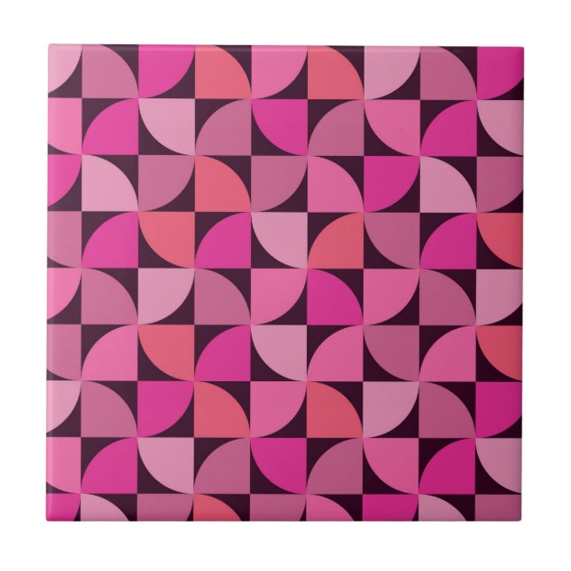 Modernes geometrisches Muster aus der Mitte des Ja Fliese (Vorderseite)