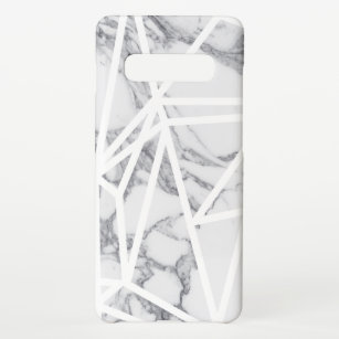 Modernes geometrisches Muster aus Marmor Samsung Galaxy S10+ Hülle