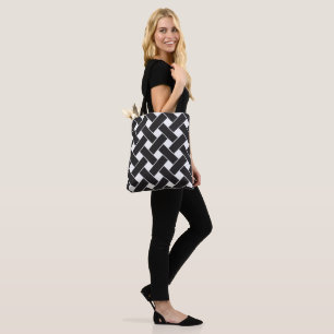 Modernes, geometrisches Muster aus Schwarz und Wei