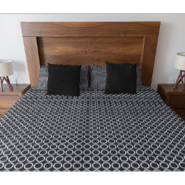 Modernes geometrisches Muster aus Schwarz und Weiß Kissenbezug