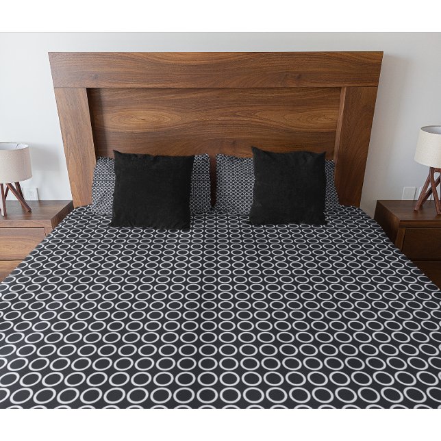 Modernes geometrisches Muster aus Schwarz und Weiß Kissenbezug (Von Creator hochgeladen)