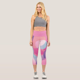 Modernes geometrisches Muster Capri Leggings