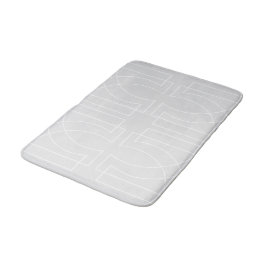 Modernes geometrisches Muster Chic Grau Badematte