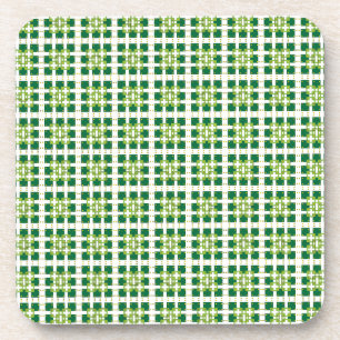 Modernes geometrisches Muster der grünen Wälder Getränkeuntersetzer