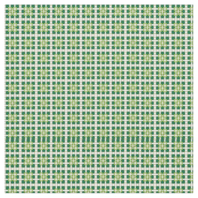 Modernes geometrisches Muster der grünen Wälder Stoff (Nahaufnahme)