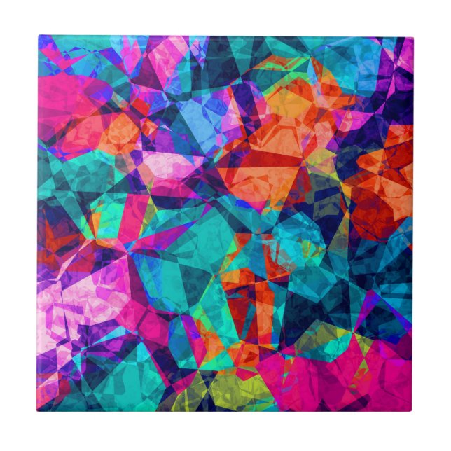 Modernes geometrisches Muster Fliese (Vorderseite)