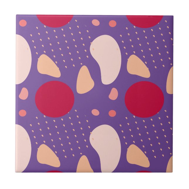 Modernes geometrisches Muster Fliese (Vorderseite)