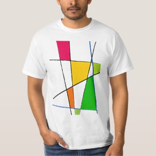 Modernes geometrisches Muster-helle Farben T-Shirt