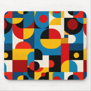 Modernes geometrisches Muster im Bauhausstil Mousepad