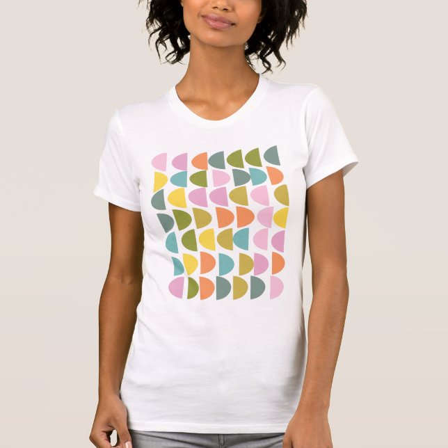 Modernes geometrisches Muster in Niedlichen Frühli T-Shirt (Vorderseite)