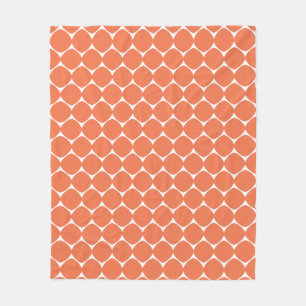 Modernes geometrisches Muster in Orange   Fleecedecke