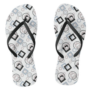 Modernes geometrisches Muster mehrfarbig Flip Flops