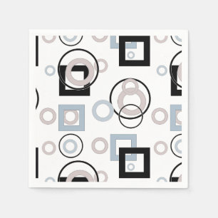Modernes geometrisches Muster mehrfarbig Serviette