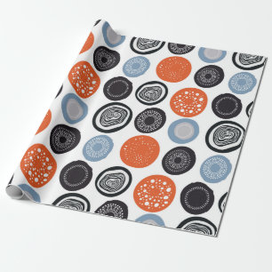 Modernes geometrisches Muster mit gezeichnet Kreis Geschenkpapier