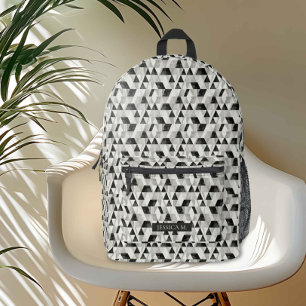 Modernes geometrisches Muster mit metallischen Akz Bedruckter Rucksack