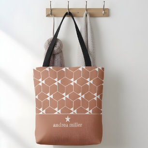Modernes geometrisches Muster mit Stern Monogram