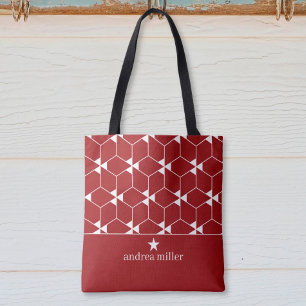 Modernes geometrisches Muster mit Stern Monogram