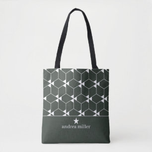 Modernes geometrisches Muster mit Stern Monogram