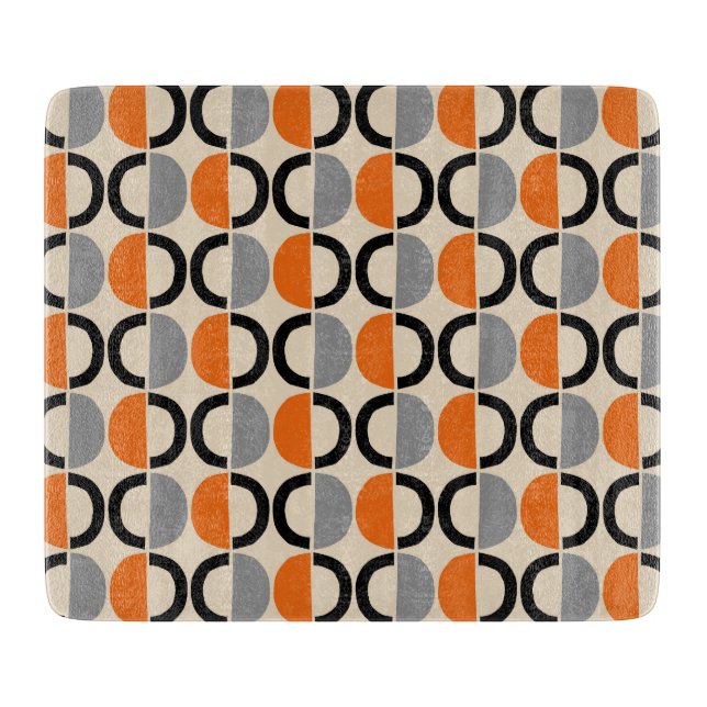 Modernes geometrisches Muster Mitte des Jahrhunder Schneidebrett (Vorderseite)