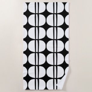 Modernes geometrisches Muster Mitte des Jahrhunder Strandtuch