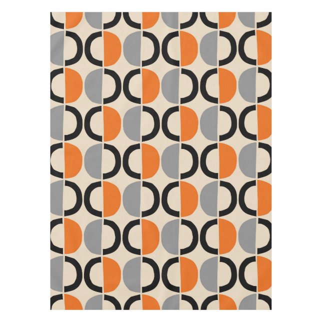 Modernes geometrisches Muster Mitte des Jahrhunder Tischdecke (Vorderseite)