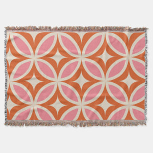 Modernes geometrisches Muster rosa orange Decke