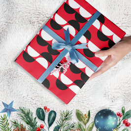 Modernes geometrisches Muster, rotes Geschenk aus  Geschenkpapier