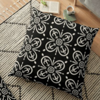 Modernes geometrisches Muster Schwarz-weiß Fleur d