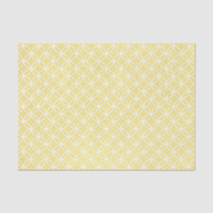 Modernes geometrisches Muster Sonnige Pastellgelbe Seidenpapier