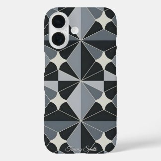 Modernes geometrisches Muster - Stilvolles Design iPhone 16 Hülle