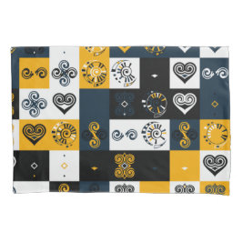 Modernes geometrisches Muster, trendgelb Kissenbezug