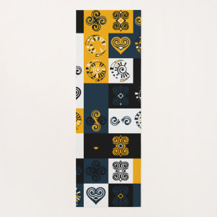 Modernes geometrisches Muster, trendgelb Yogamatte