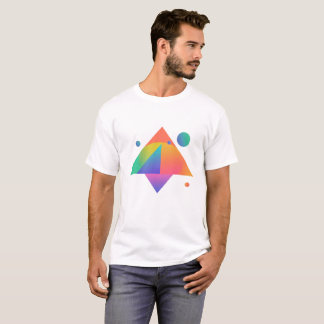 Modernes geometrisches Neonformmuster T-Shirt