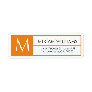 Modernes geometrisches Orange Frame Monogramm